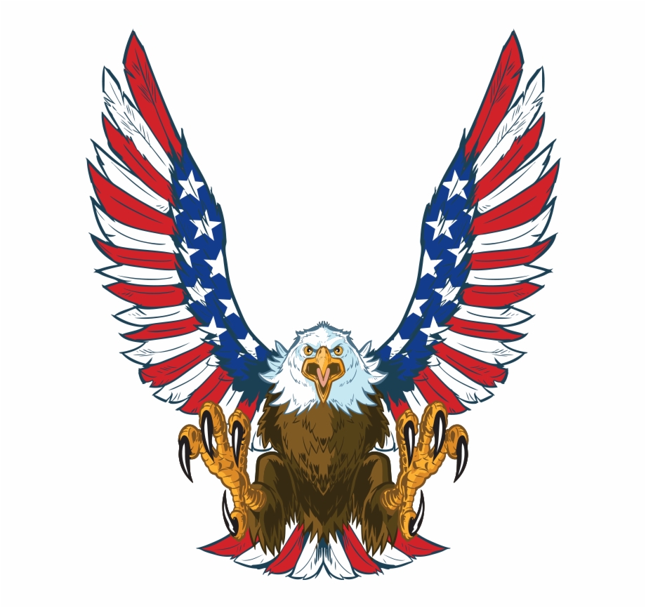 Patriotic clipart bird. Mini cornhole eagle decals