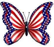 Cartoon butterflies pic for. Patriotic clipart butterfly