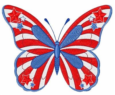 Patriotic clipart butterfly. Embroidery design butterflies pics