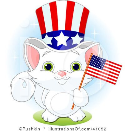 patriotic clipart cat