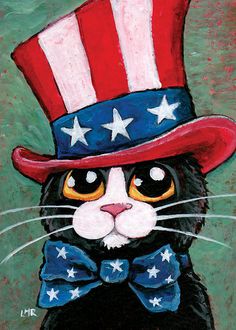 patriotic clipart cat