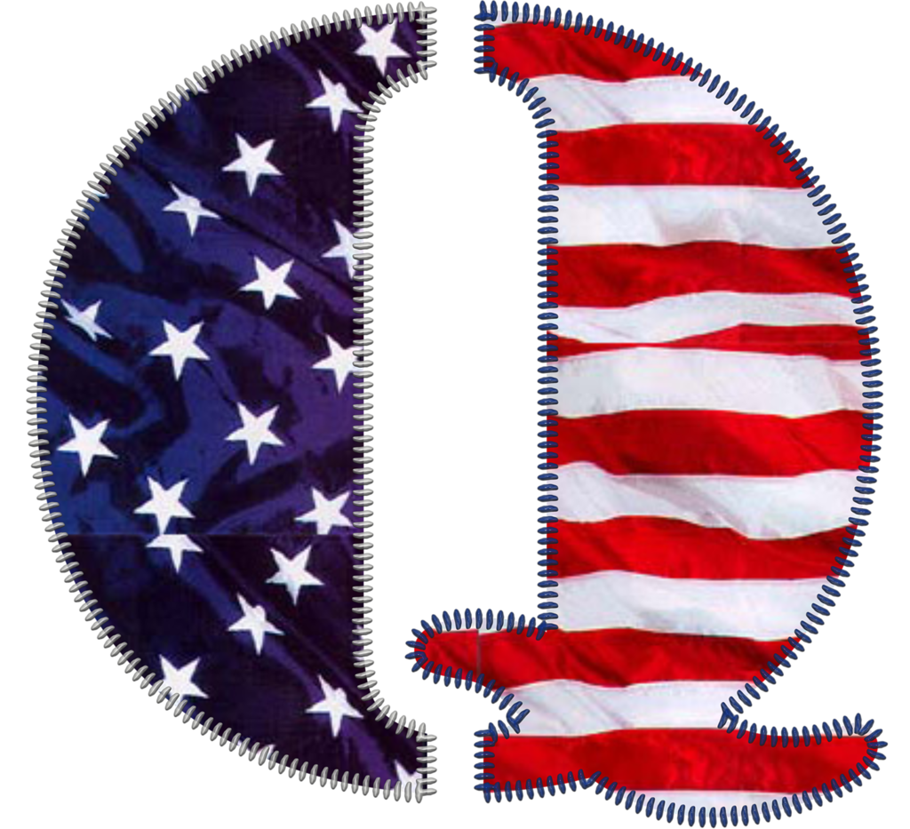 patriotic clipart letter usa
