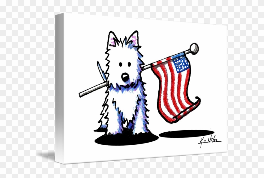 Usa westie by kim. Patriotic clipart patriotic dog
