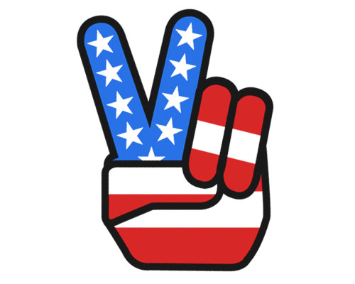 patriotic clipart peace finger