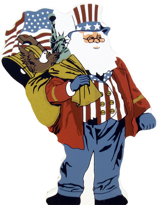 patriotic clipart santa