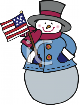 patriotic clipart snowman
