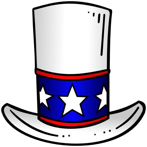 patriotic clipart top hat