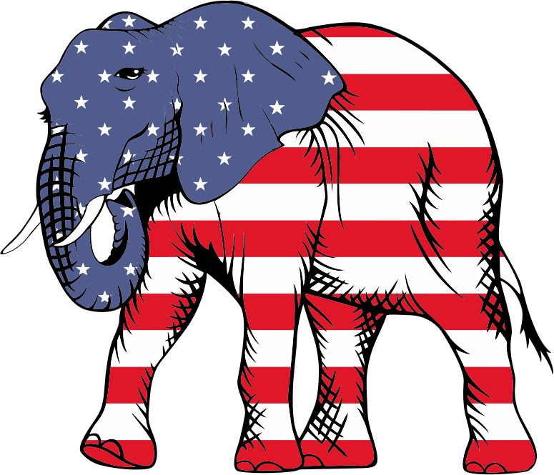 Elephant medium image png. Patriotic clipart transparent