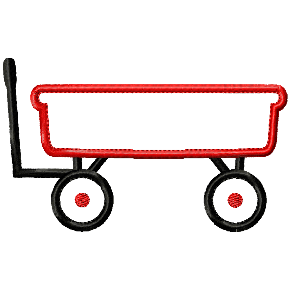 Wagon clipart toy wagon. Big dreams embroidery red