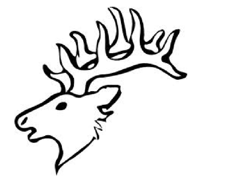 Head for scroll saw. Pattern clipart deer