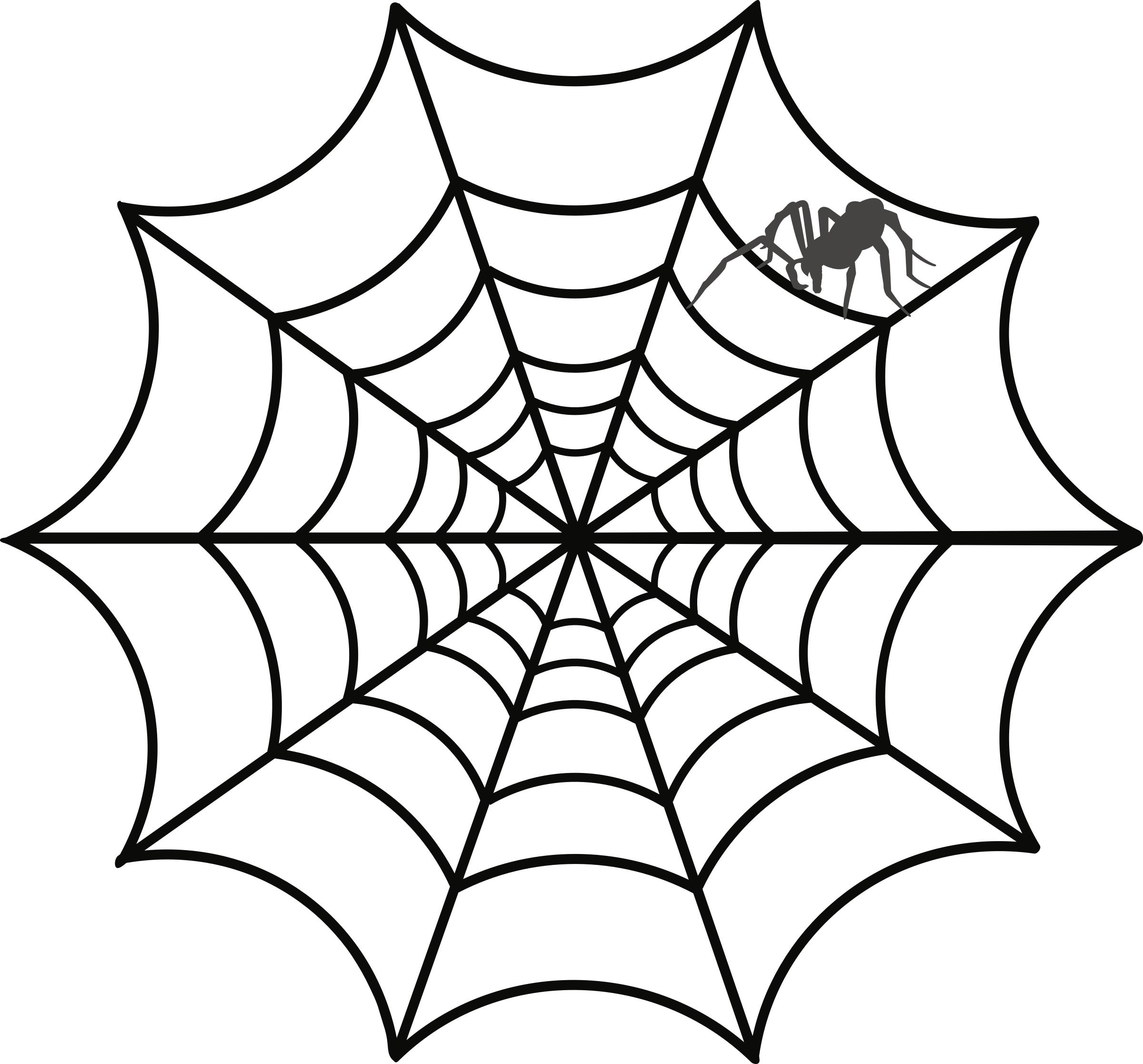 Spider clipart web, Spider web Transparent FREE for download on