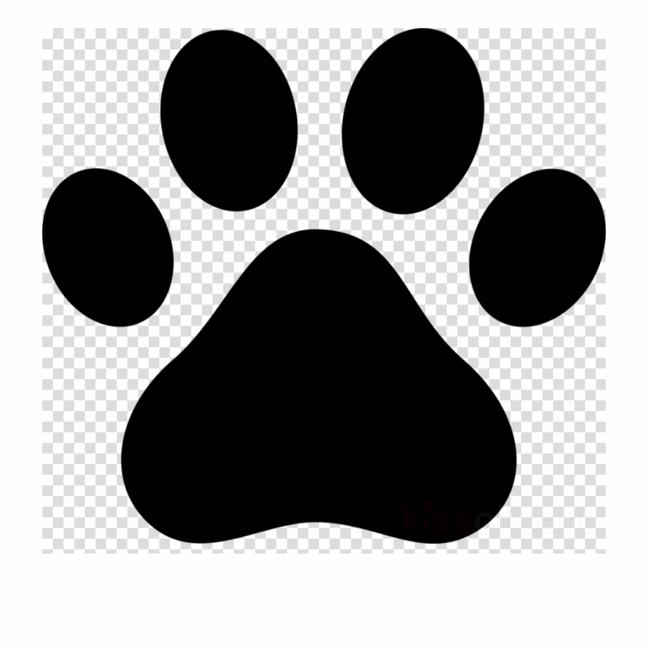 pawprint clipart black and white