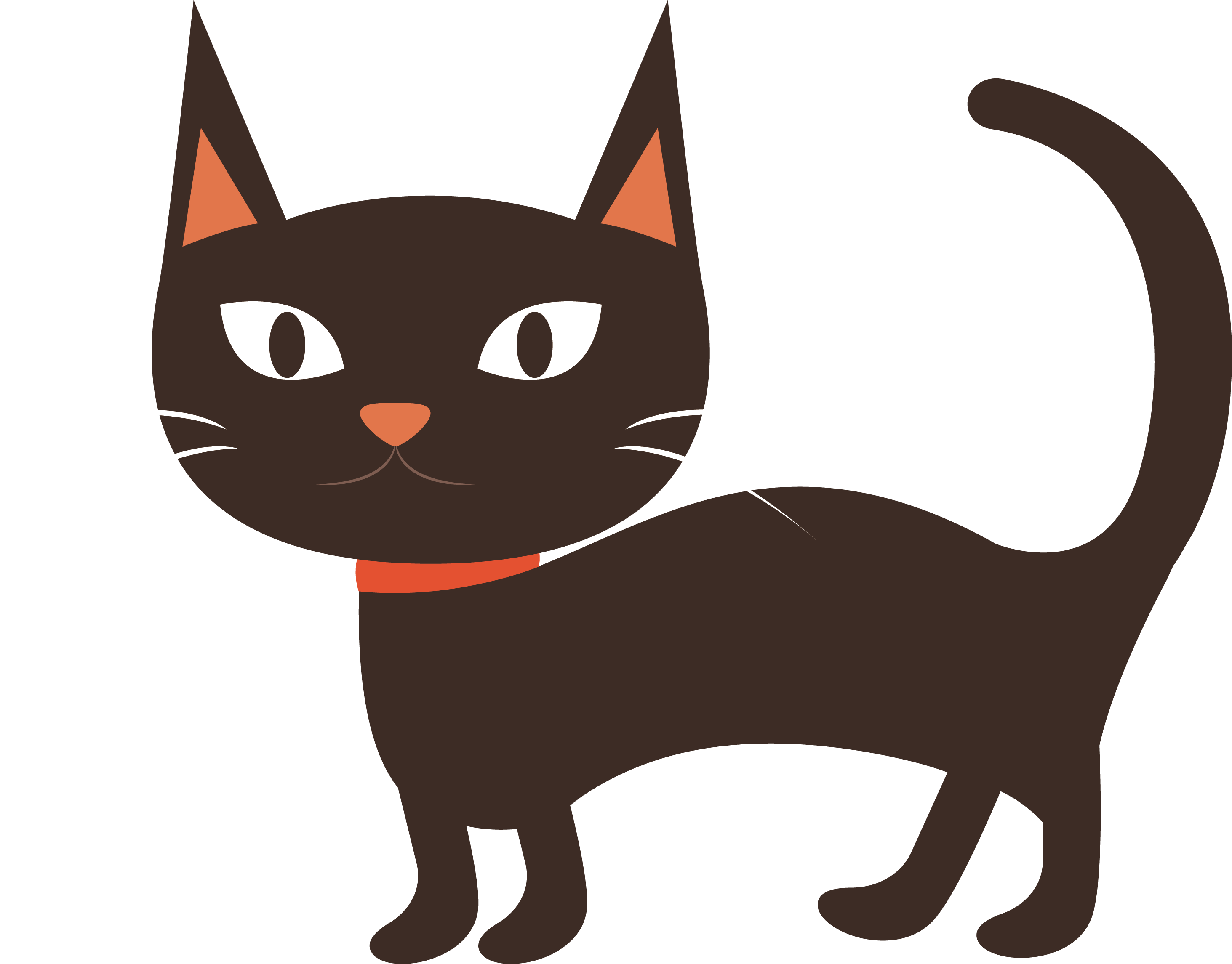 paw clipart black cat
