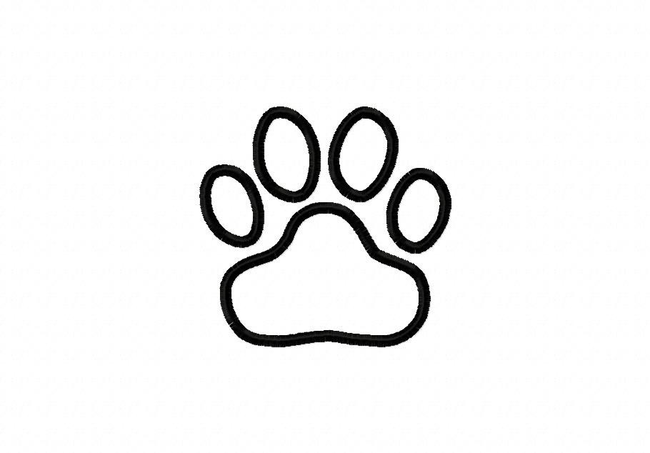 paw clipart coloring