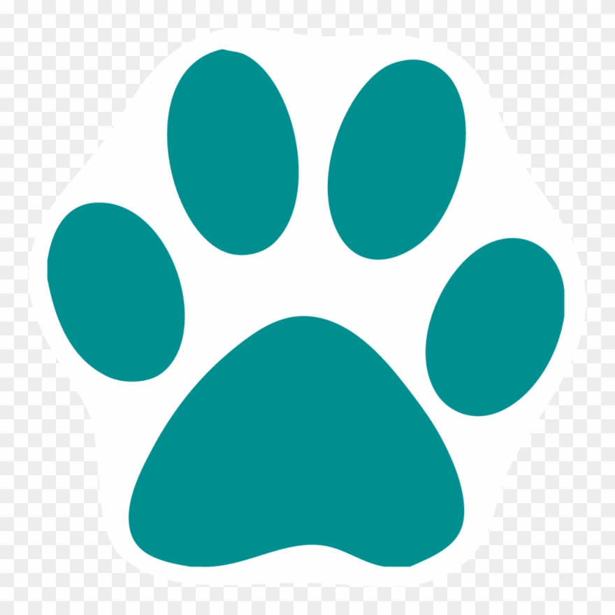 paw clipart colourful