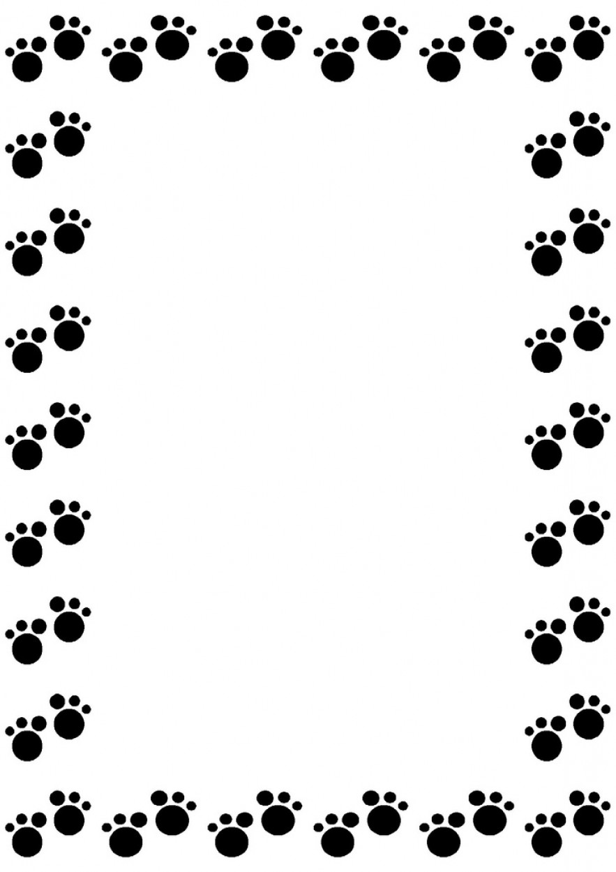 Paw clipart frame. Border free download best