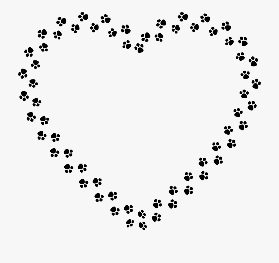 Clip art library prints. Paw clipart frame