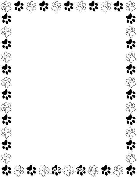 paw clipart frame