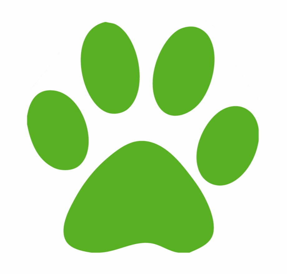 paw clipart green dog