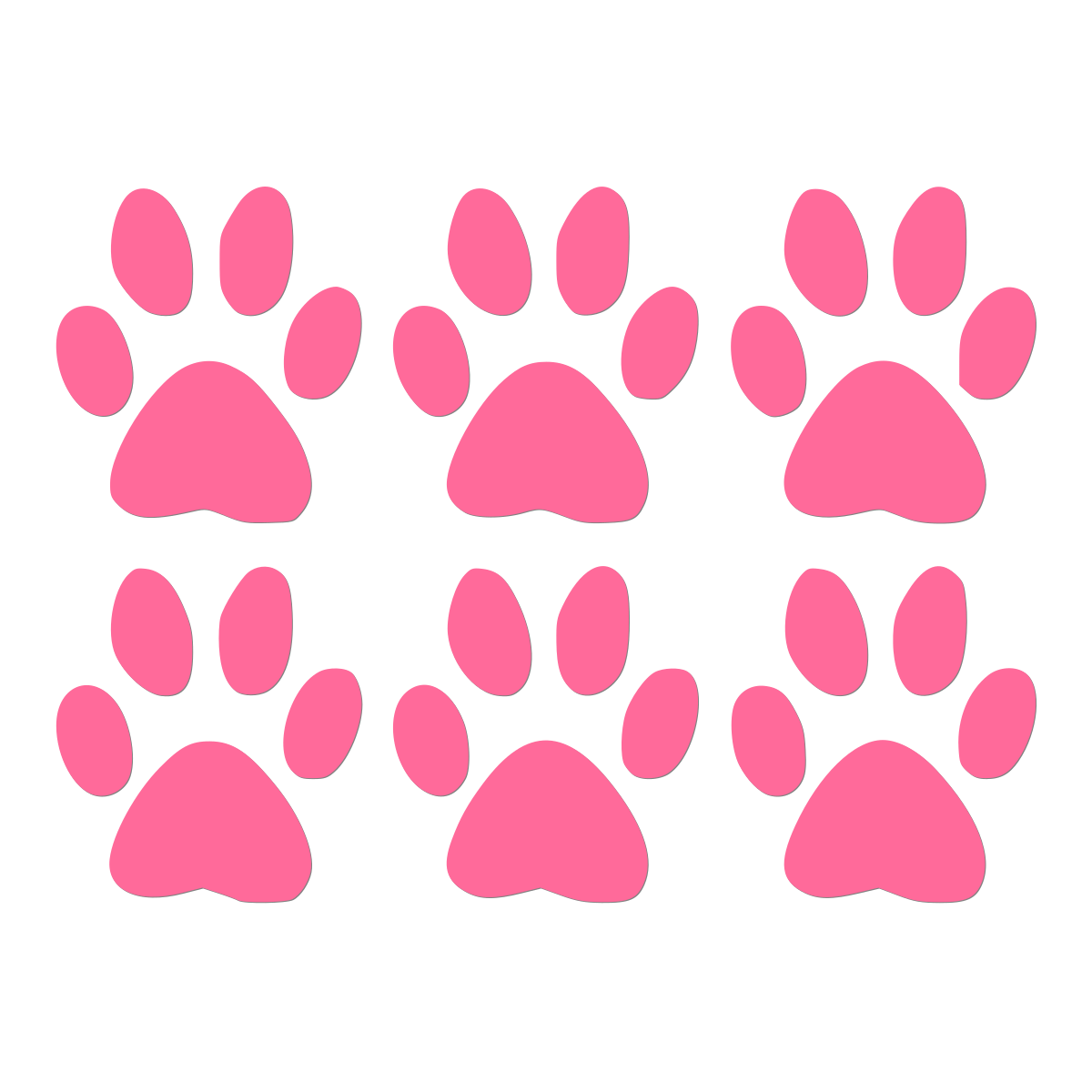 paw clipart heart shaped