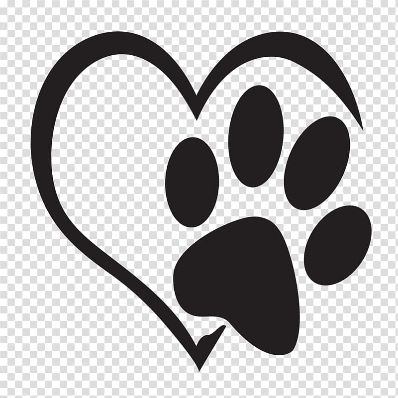 paws clipart heart shaped