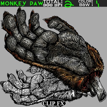paw clipart monkey's paw