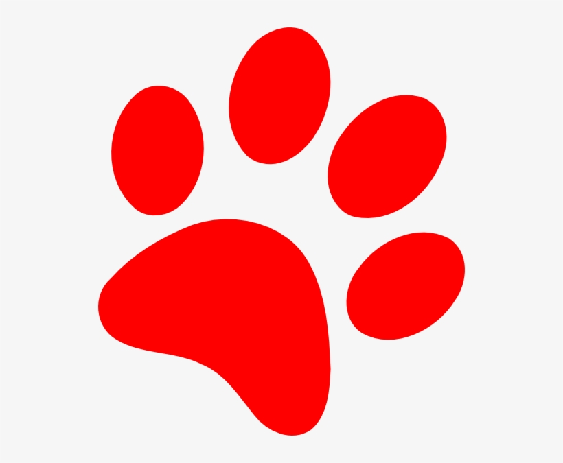 paw clipart red dog
