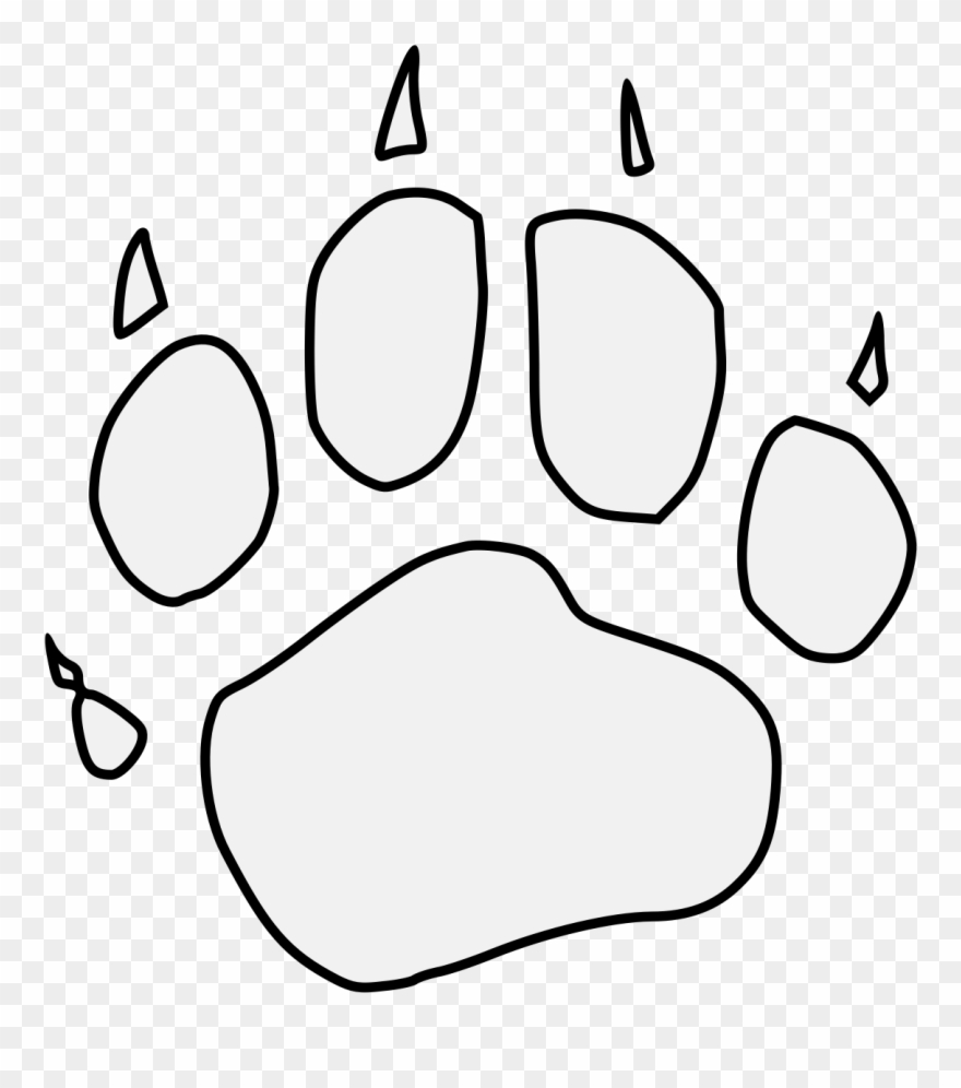 Paw clipart traceable, Paw traceable Transparent FREE for download on ...