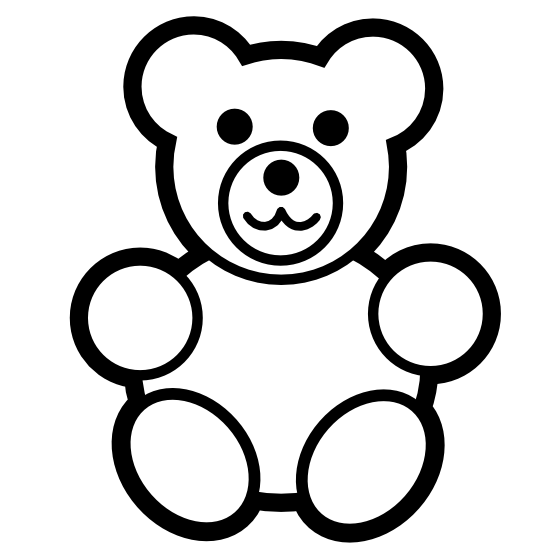 Paws clipart traceable. Teddy bear outline panda