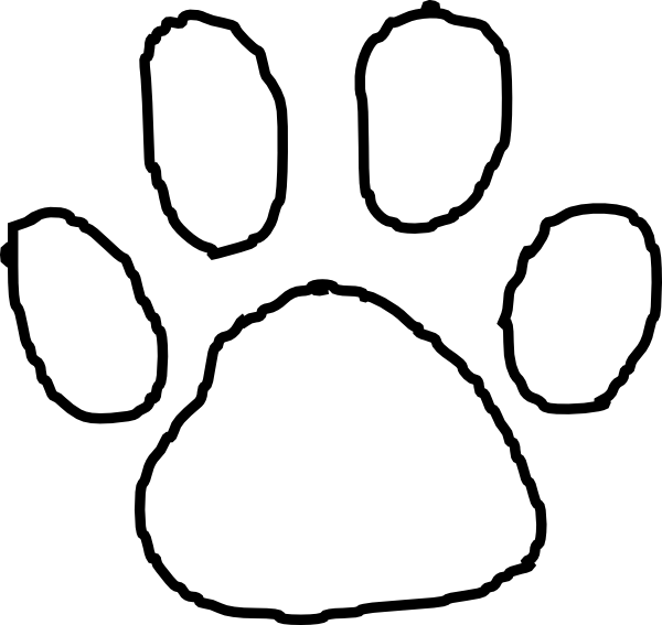 pawprint clipart outline