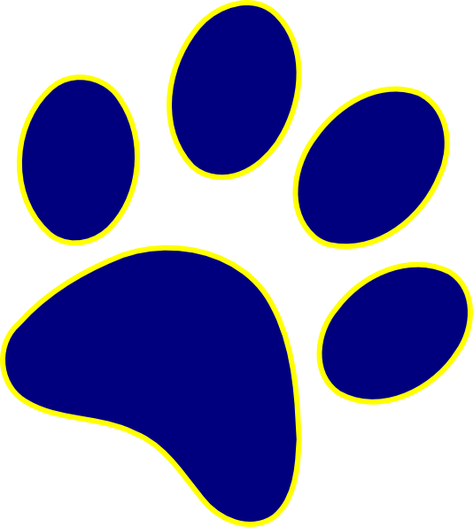 paw clipart yellow