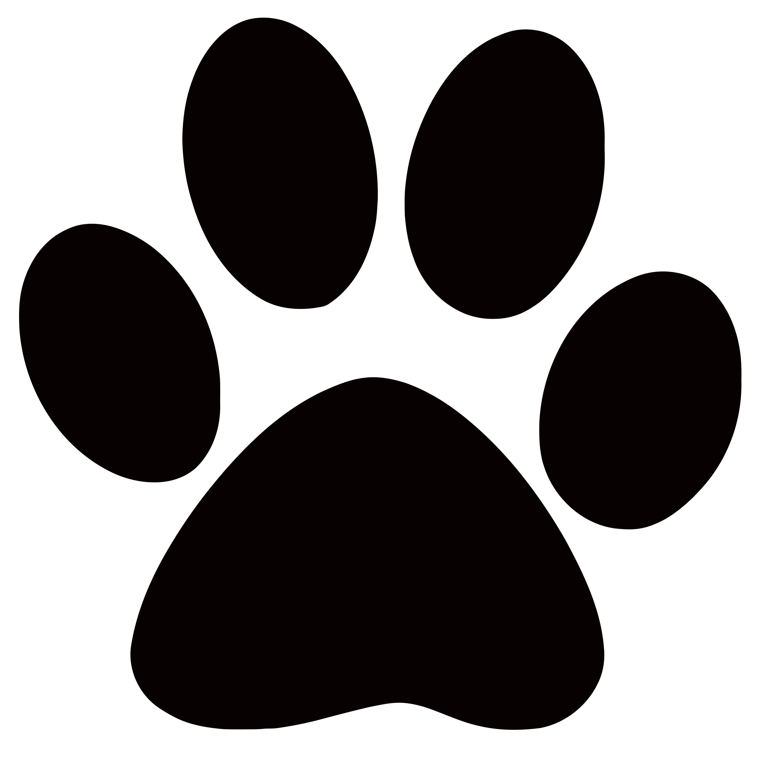 Panther paw print clip. Footprint clipart blank