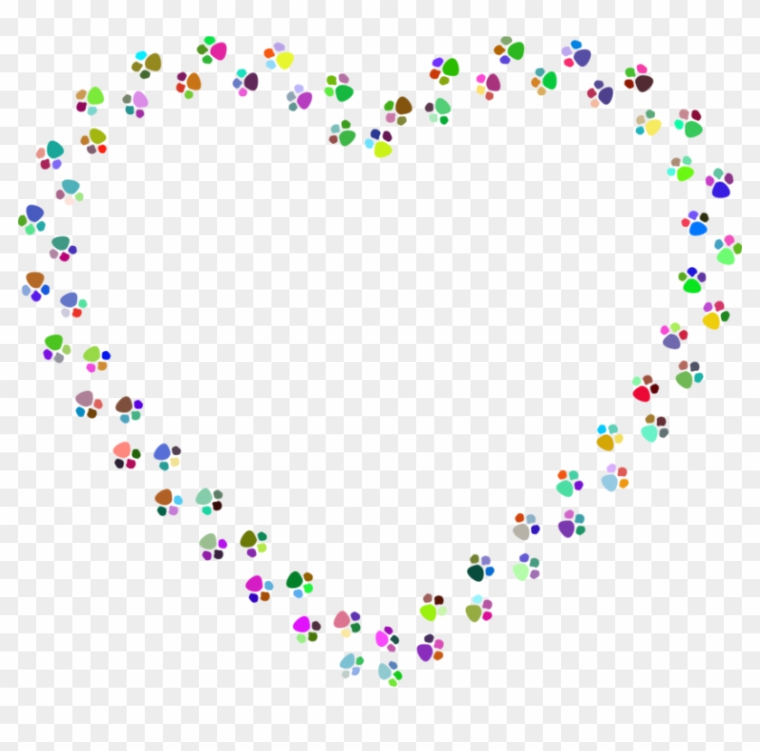 Pawprint clipart big. Dog paw heart cat