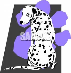 Dalmatians in the kitcen. Pawprint clipart dalmatian