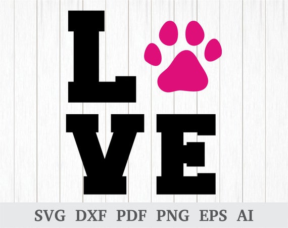 pawprint clipart dog love
