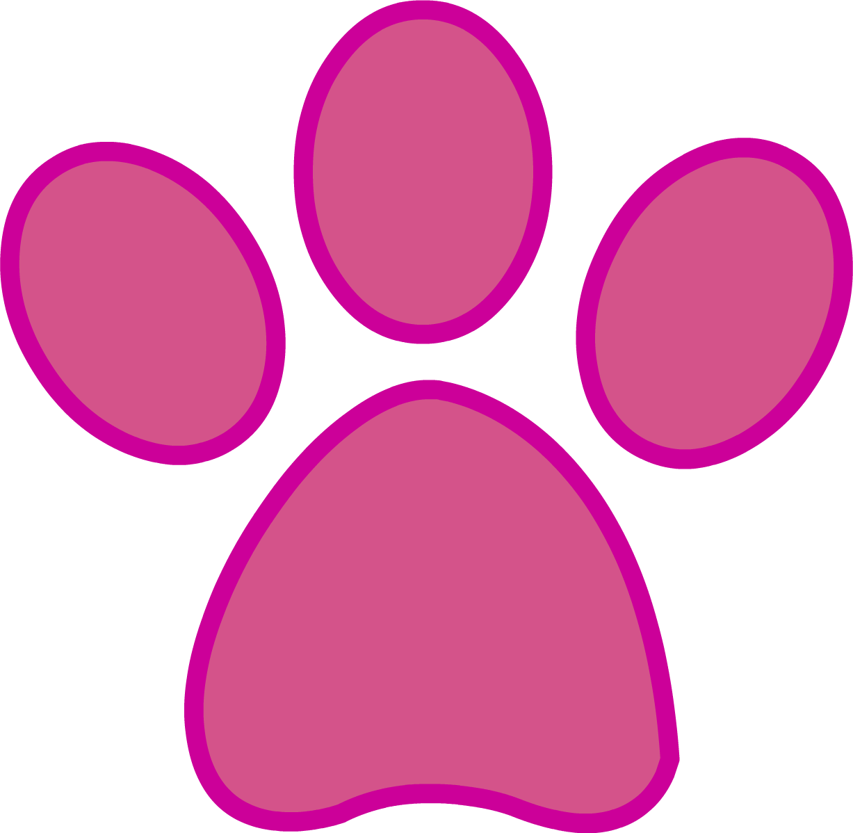 pawprint clipart pink panther