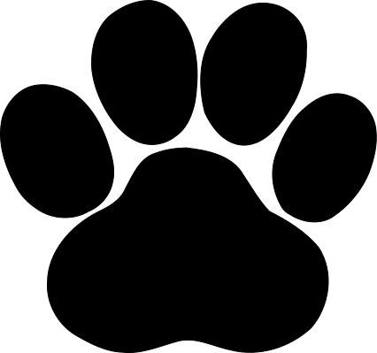 Cat paw print dog. Pawprint clipart svg