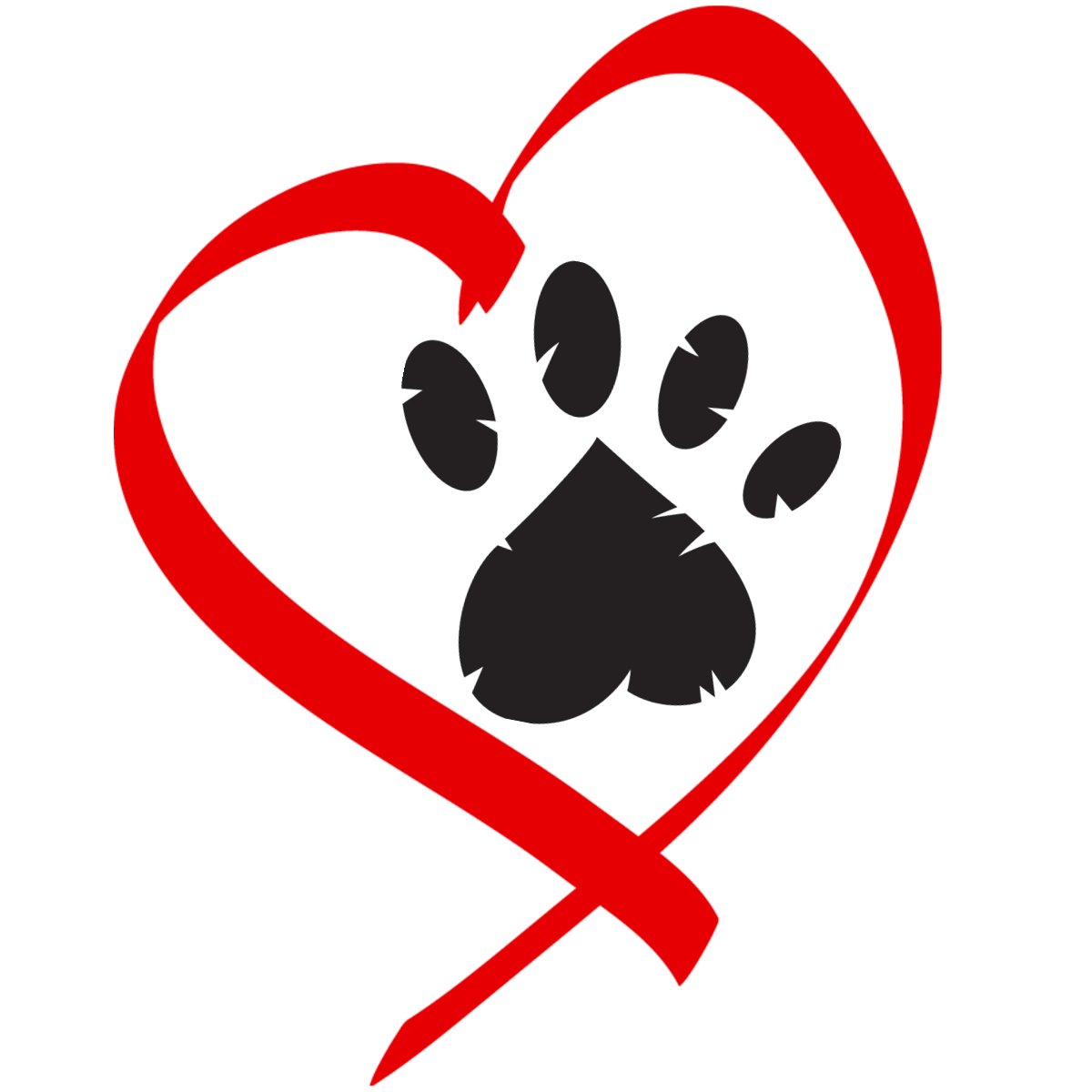 Paw heart cliparts print. Paws clipart fox