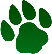 paws clipart green dog