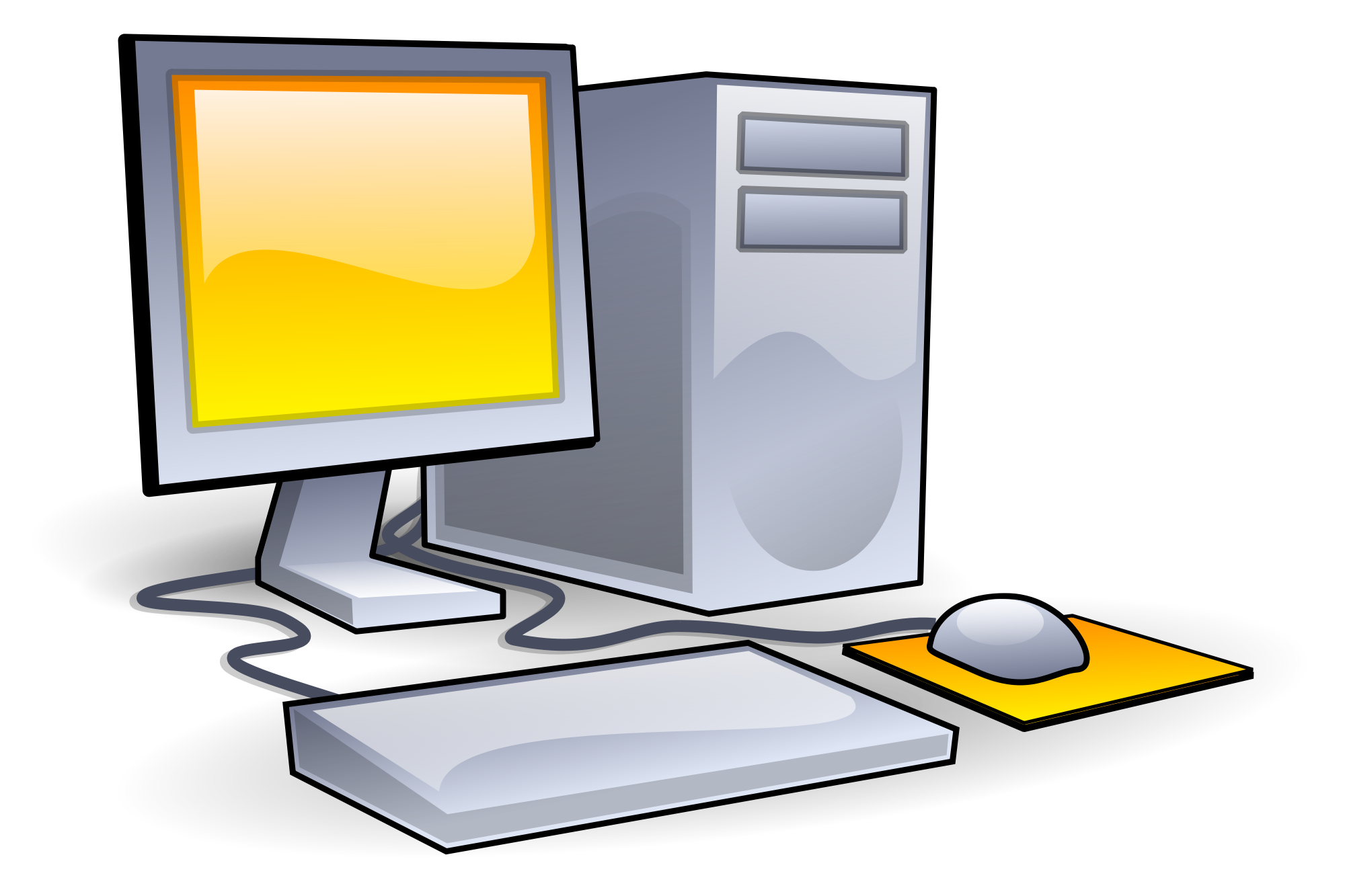 File pc svg wikimedia. Clipart computer desktop computer