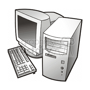 pc clipart business computer