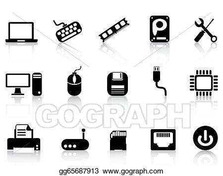Pc clipart hardware. Vector art computer icons