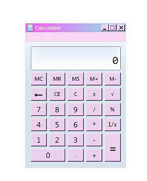 pink clipart calculator