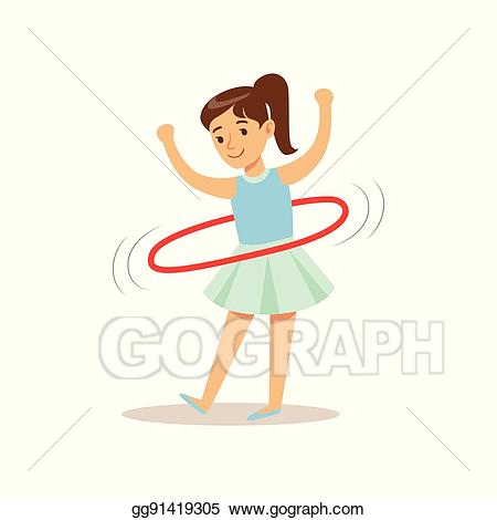 Pe clipart kid athletics. Vector art girl doing