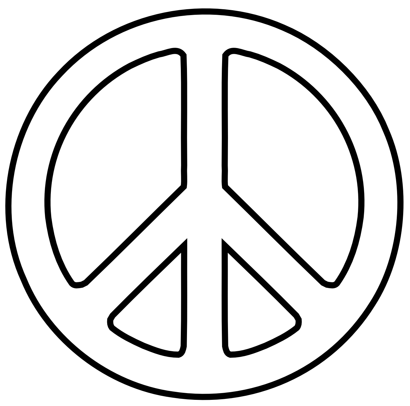 Peace clipart. Symbol line 