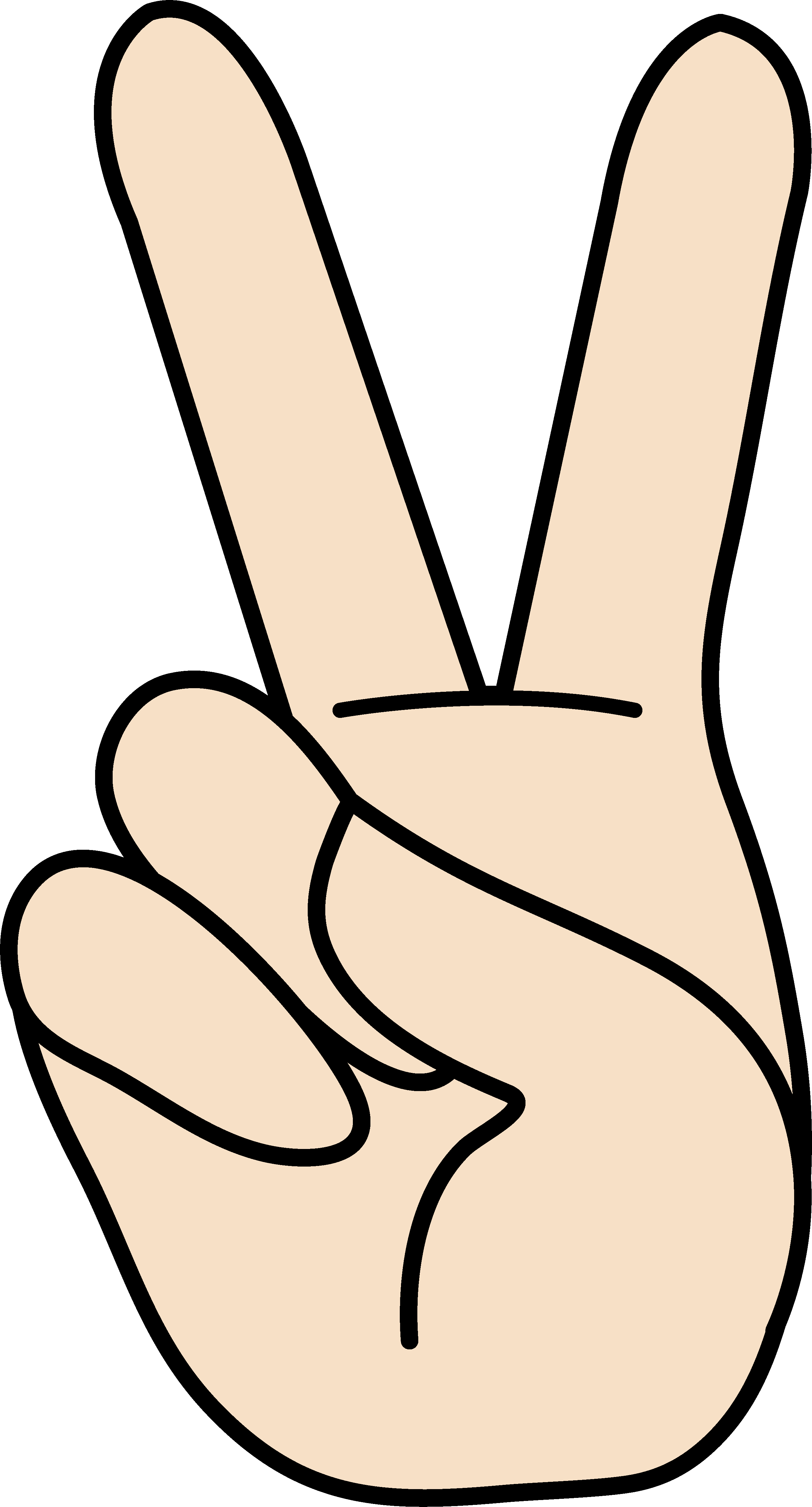 Hand sign free clip. Hands clipart peace