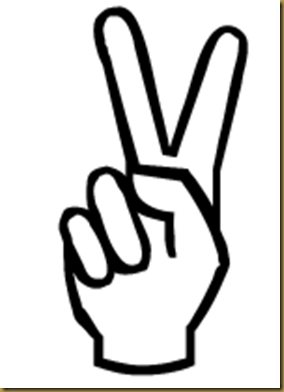 peace clipart 2 finger