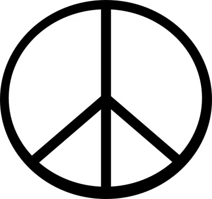 Peace clipart black and white. Free sign clip art
