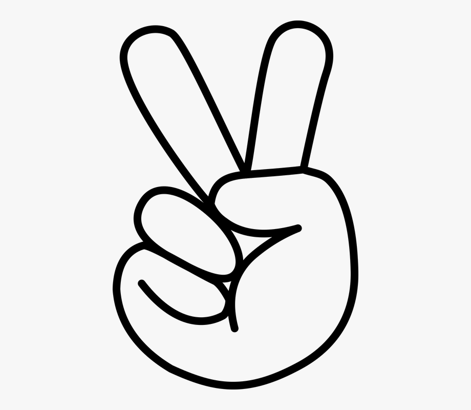 peace clipart cartoon hand