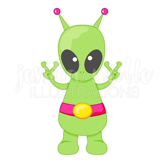 Peace clipart cute. Alien digital clip art